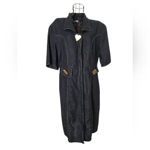 Black Linen Women's Dress / Coat
